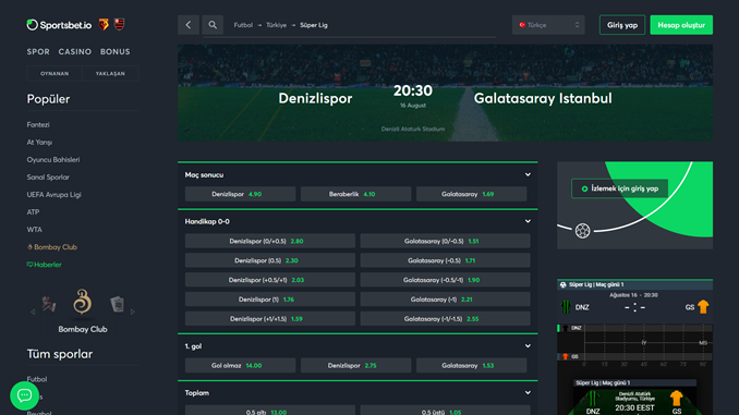 Sportsbet.io’dan Süper Lig Açılış Haftasına 2 mBTC Bedava